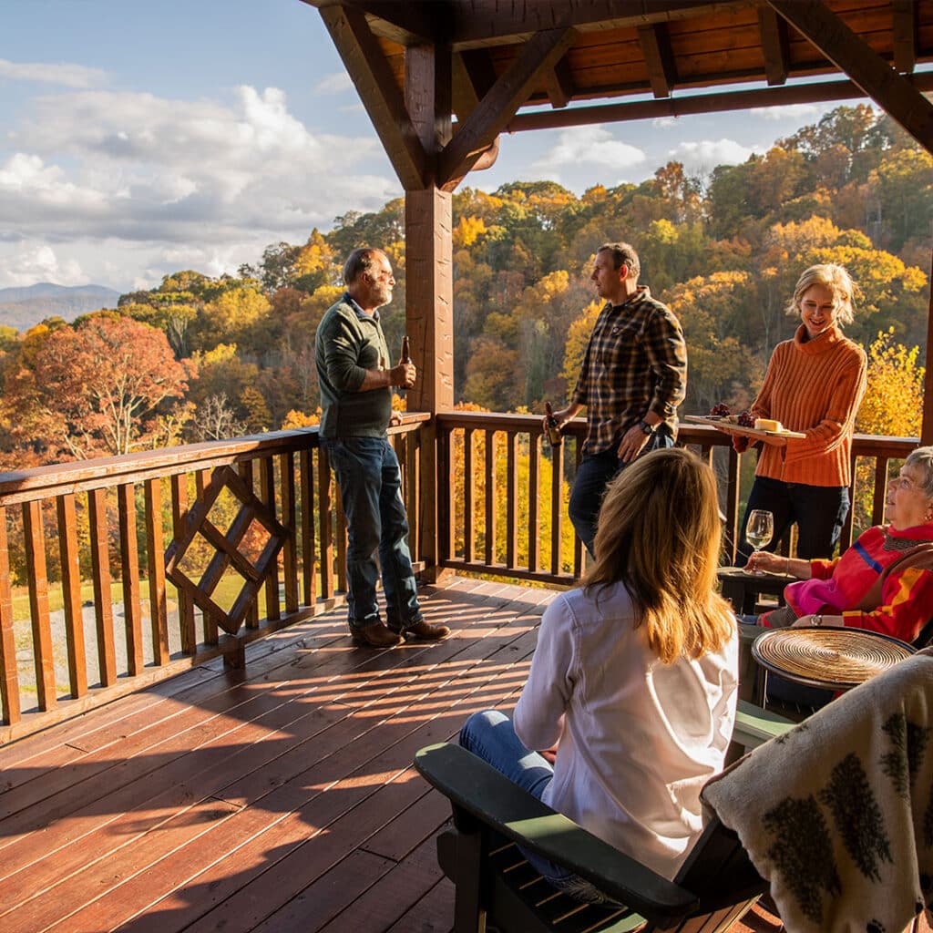 Avalon During Fall — People on Porch