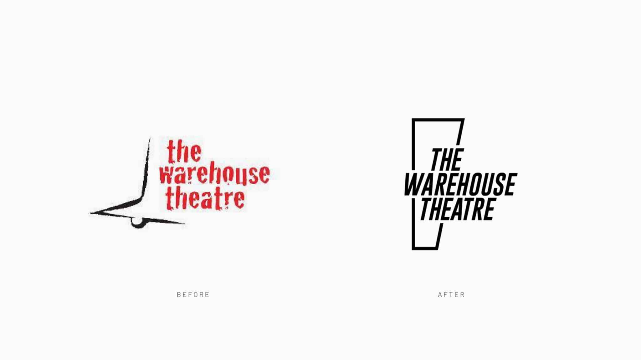 Warehouse Theatre Logo Before and After