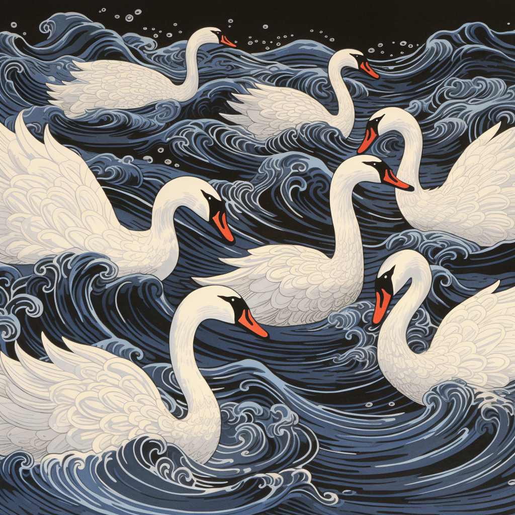 AI Swans Swimming