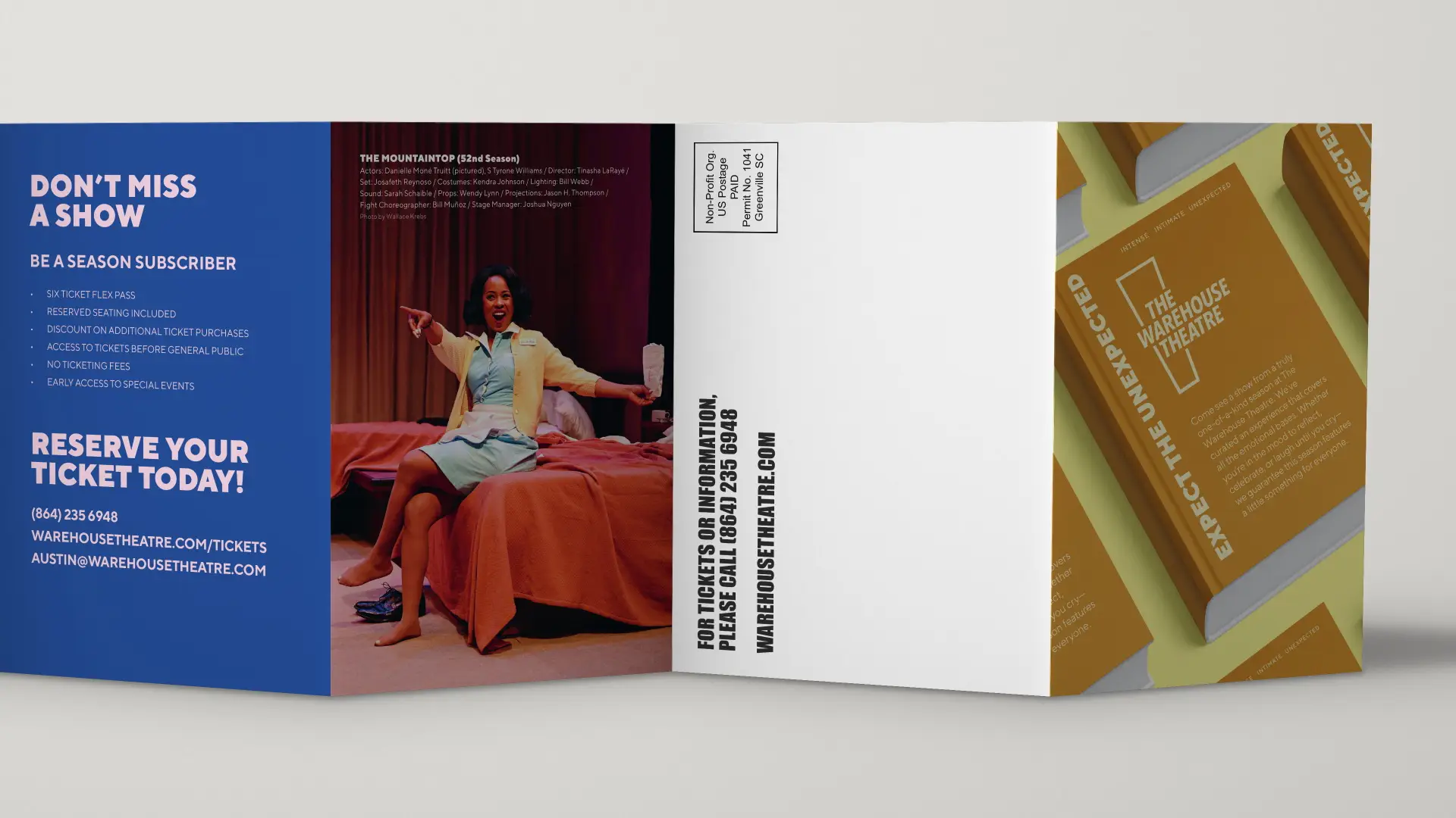 The Warehouse Theatre Season 53 Brochure Design 1