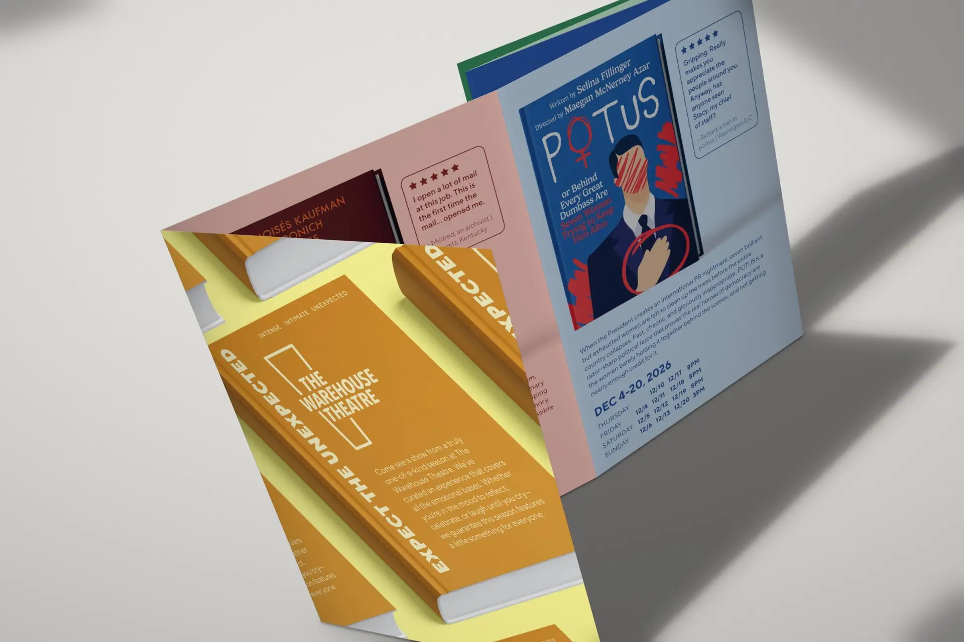 The Warehouse Theatre Season 53 Brochure Design Front