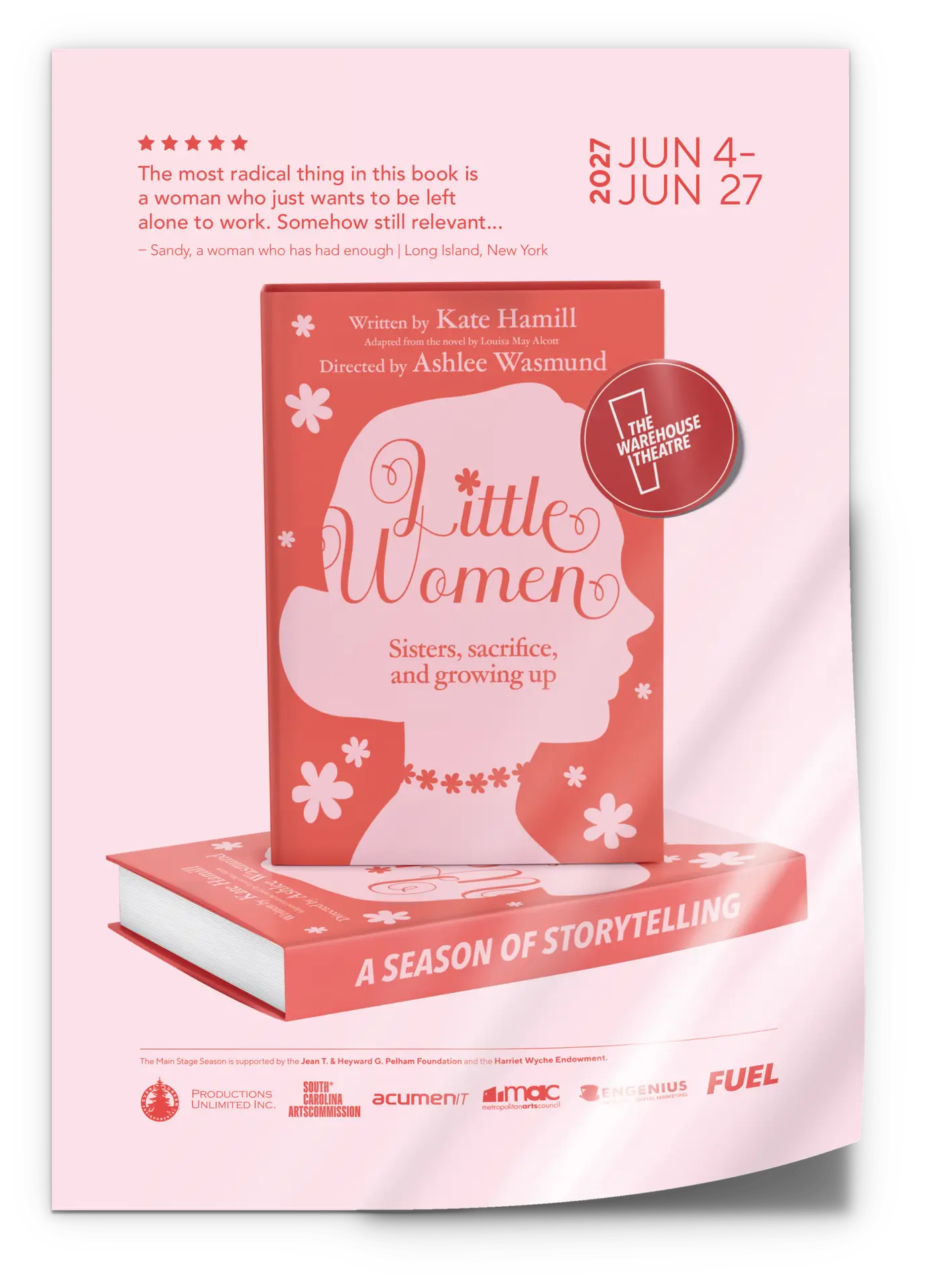 Nonprofit Arts Theatre Branding and Campaign Design: Little Women Poster