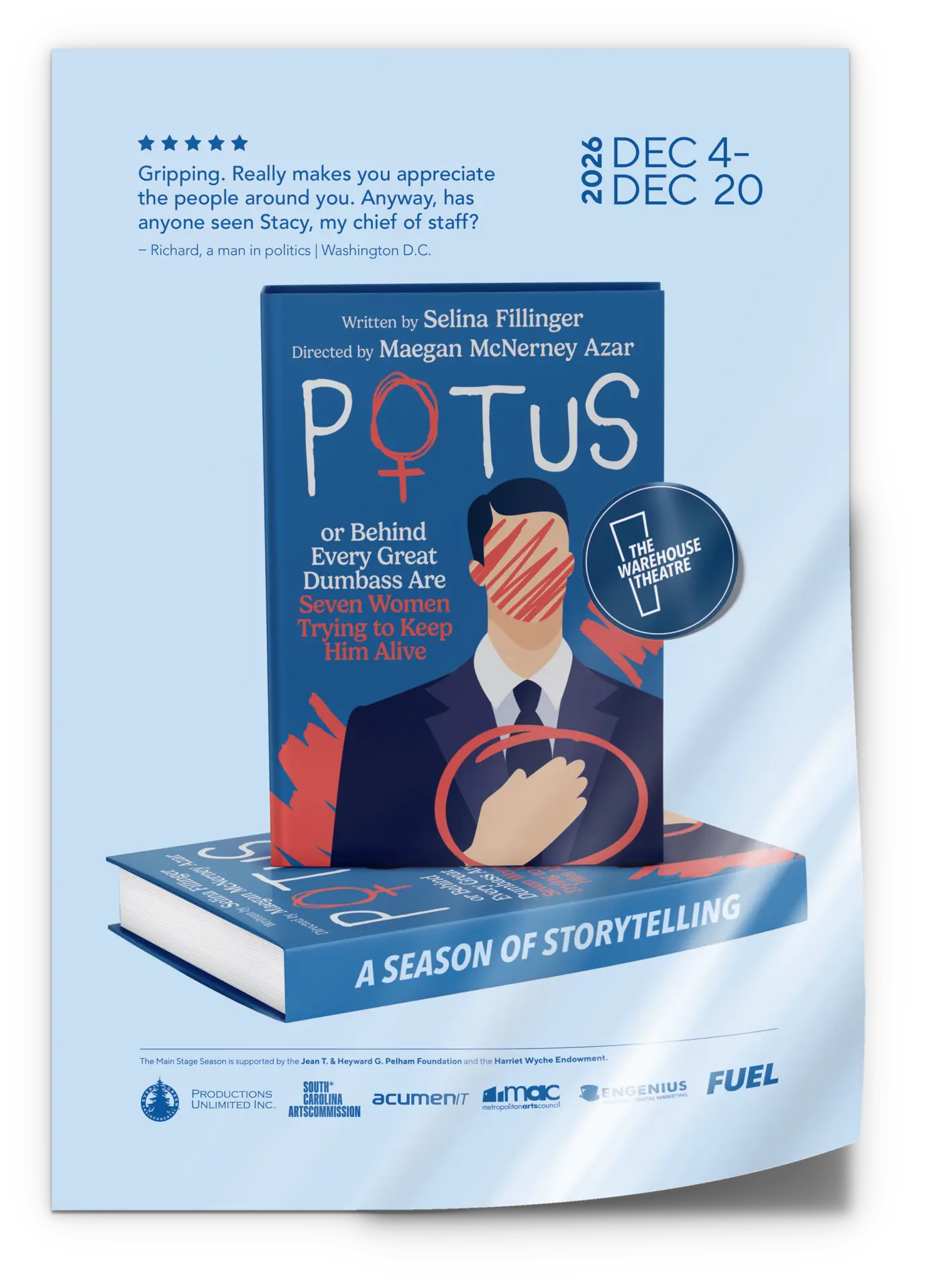 Nonprofit Arts Theatre Branding and Campaign Design: Potus Poster